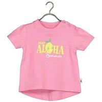 Blue Seven T-Shirt Blue Seven Baby T-Shirt in rosa mit Aloha-Print aus reiner Baumwolle, mit Frontprint von BLUE SEVEN