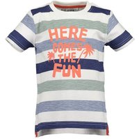 Blue Seven T-Shirt Kinder Jungs Sommershirt Fun mit Streifen und Print von BLUE SEVEN