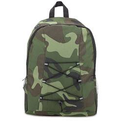 BLUECHOLON Rucksack für Herren, Damen, Camouflage, 20 l, elastisch, für Herren, Camouflage, Militär, klein, Camouflage von BLUECHOLON