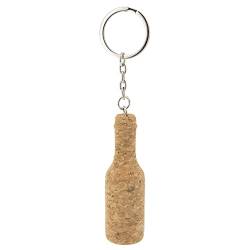 BLUECHOLON Schwimmender Schlüsselanhänger in Form einer Flasche, hergestellt aus natürlichem Kork mit Metallring., Korken, One size von BLUECHOLON