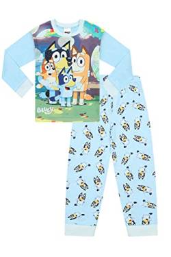 BLUEY and Bingo Cartoon Show Langes Pyjama-Set, blau, 104 von BLUEY