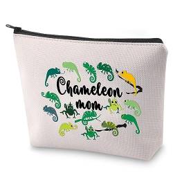 BLUPARK Chamäleon Make-up-Tasche Chamäleon-Besitzer Geschenk Chamäleon Mama Make-up-Tasche für Reptilienliebhaber, Chamäleon Mama von BLUPARK