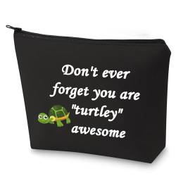 BLUPARK Inspirierendes Schildkröten-Geschenk, "Don't Ever Forget You Are Turtley", tolle Make-up-Tasche, Geschenk zum Schulabschluss, Geburtstag, 'Turtley' Awesome-BK von BLUPARK