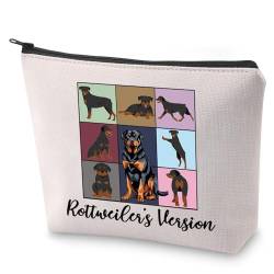 BLUPARK Rottweiler Kosmetiktasche für Liebhaber von Rottie Mama, Geschenk für Rottweiler-Make-up-Tasche für Hundeliebhaber, Rottweiler's Version, Retro von BLUPARK