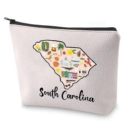 BLUPARK SC State Kosmetiktasche South Carolina Souvenir Geschenk South Carolina Reise Make-up Tasche Geschenk für South Carolina Liebhaber, South Carolina von BLUPARK