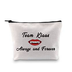 BLUPARK Vampir-inspiriertes Geschenk Team Klaus Elijah Rebekah Always and Forever Make-up-Tasche Geschenk für Frauen Fans, Team Klaus, Team Klaus von BLUPARK