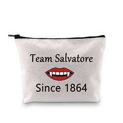 BLUPARK Vampir inspiriertes Geschenk Team Salvatore/Stefan/Damon Since 1864 Make-up-Tasche, Geschenk für Frauen Fans, Team Salvatore von BLUPARK