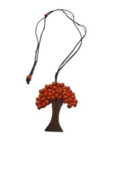 rt32 Halskette mit Baum des Lebens, mit Holzperlen, verstellbar von ca. 45 bis 70 cm, Farbe auf dem Foto, von BLUSUPERSHOP