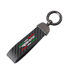 BLuvos Carbon Fiber Motorrad Schlüsselanhänger Halter Schlüsselanhänger,Passt für Aprilia RS125 RS 125 ApriliaRS125 Motorcycle von BLuvos