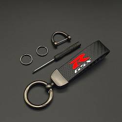 BLuvos Carbon-Leder-Motorrad-Schlüsselanhänger für Suzuki Gsxr 600 GSX-R 750 GSXR600 GSX R 750 1000 von BLuvos