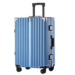 BMDOZRL Handgepäck Koffer Gepäck, großes Fassungsvermögen, Aluminiumrahmen-Koffer, leicht, Universalrad, Passwortbox, Trolley-Koffer, tragbarer Koffer (Color : A, Size : 26in) von BMDOZRL
