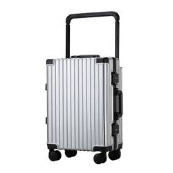 BMDOZRL Handgepäck Koffer Gepäck-Trolley mit Universalrad, Passwort-Koffer, Reisekoffer, tragbarer Trolley-Koffer aus Aluminiumlegierung (Color : D, Size : 22in) von BMDOZRL