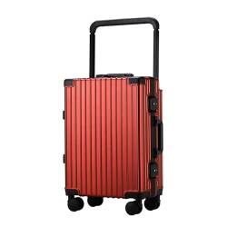 BMDOZRL Handgepäck Koffer Gepäck-Trolley mit Universalrad, Passwort-Koffer, Reisekoffer, tragbarer Trolley-Koffer aus Aluminiumlegierung (Color : G, Size : 20in) von BMDOZRL