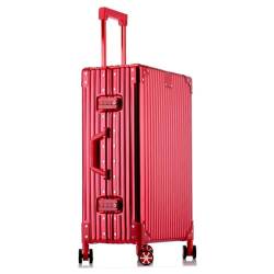 BMDOZRL Handgepäck Koffer Koffer mit großem Fassungsvermögen, Aluminiumrahmen, Trolley-Koffer, Passwortbox, Boarding-Koffer, tragbarer Koffer, Metallkoffer (Color : B, Size : 29in) von BMDOZRL