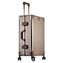 BMDOZRL Handgepäck Koffer Koffer mit großem Fassungsvermögen, Aluminiumrahmen, Trolley-Koffer, Passwortbox, Boarding-Koffer, tragbarer Koffer, Metallkoffer (Color : C, Size : 24in) von BMDOZRL