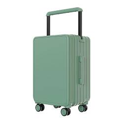 Handgepäck Koffer Breiter Trolley-Koffer, Business-Koffer mit großem Fassungsvermögen, wasserdichter Reißverschluss-Koffer, Boarding-Koffer, modisches, einfaches Gepäck ( Color : Green , Size : 24inch von BMDOZRL