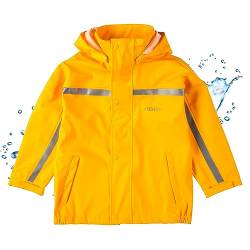 BMS Buddeljacke, Regenjacke für Kinder mit abnehmbarer Kapuze in gelb Größe 140 von BMS