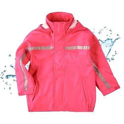 BMS Buddeljacke, Regenjacke für Kinder mit abnehmbarer Kapuze in pink Größe 110 von BMS