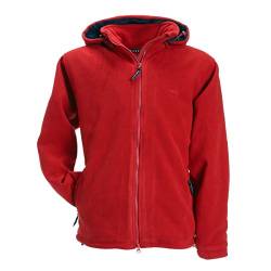 BMS Fleece Windsmoother Kapuzen-Jacke, Rot, Größe XL von BMS