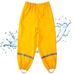 BMS Regenbundhose, wasserdicht für Jungen in Gelb Größe 104 von BMS