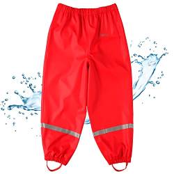 BMS Regenbundhose, wasserdicht für Mädchen in Rot Größe 140 von BMS