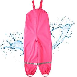 BMS Regenhose Buddelhose Matschhose für Mädchen in Pink Größe 98 von BMS