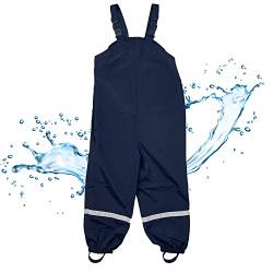 BMS Regenhose - Latzhose - atmungsaktiv - 100% wasserdicht - Marine - 110 von BMS