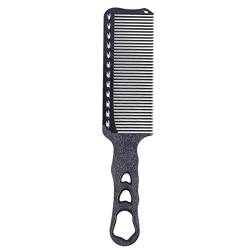Kämmbürste für Männer und Frauen Haarkamm Schwarz Hair Salon Friseur Kamm breiter Zahn Haarschnitt Haarschneider Kamm Styling Tool 1pc Verwicklungsfreie Haarbürste (Color : Schwarz, Size : Large) von BNNP