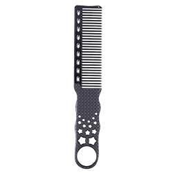 Kämmbürste für Männer und Frauen Haarkamm Schwarz Hair Salon Friseur Kamm breiter Zahn Haarschnitt Haarschneider Kamm Styling Tool 1pc Verwicklungsfreie Haarbürste (Color : Schwarz, Size : Small) von BNNP