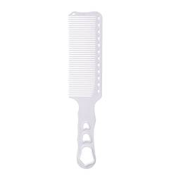 Kämmbürste für Männer und Frauen Haarkamm Schwarz Hair Salon Friseur Kamm breiter Zahn Haarschnitt Haarschneider Kamm Styling Tool 1pc Verwicklungsfreie Haarbürste (Color : Wit, Size : Large) von BNNP