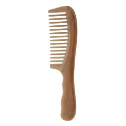 Kämmbürste für Männer und Frauen Haarkamm aus Holz, breiter/feiner Zahnkamm, gewellter Griff, Kopfhaut-Massagekamm, Haarschneidekamm, Styling-Werkzeuge Verwicklungsfreie Haarbürste ( Color : Wide Teet von BNNP
