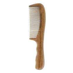 Kämmbürste für Männer und Frauen Haarkamm aus Holz, breiter/feiner Zahnkamm, gewellter Griff, Kopfhaut-Massagekamm, Haarschneidekamm, Styling-Werkzeuge Verwicklungsfreie Haarbürste ( Color : Fine Teet von BNNP