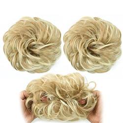 Messy Bun Stirnband Synthetischer Dutt Messy Dutt Donut Bun Curly Dutt mit elastischem Gummiband Pferdeschwanz-Verlängerungen Haarknoten for Frauen Haarknoten Unsichtbarer Haarknoten (Color : 16H613 von BNNP