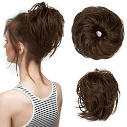 Messy Bun Stirnband Synthetischer Haarknoten mit elastischem Gummiband Unordentlicher Knoten Perücke Haarknoten Lockiges Haarknoten Donut Haargummis Frauen Haarknoten Haarknoten Unsichtbarer Haarknote von BNNP