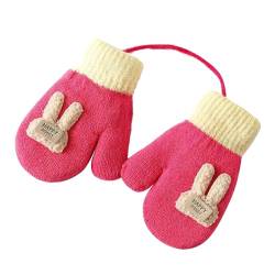 BNOYONERAS Baby Fäustling Handschuhe Kinder Winterhandschuhe Strickhandschuhe mit Plüsch Warme Handschuhe Kinder Handschuhe Winter Kinderhandschuhe Baby Fausthandschuh Mit Schnur 1-3 Jahre (No.3) von BNOYONERAS