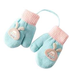 BNOYONERAS Baby Fäustling Handschuhe Kinder Winterhandschuhe Strickhandschuhe mit Plüsch Warme Handschuhe Kinder Handschuhe Winter Kinderhandschuhe Baby Fausthandschuh Mit Schnur 1-3 Jahre (No.4) von BNOYONERAS