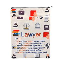 BNQL Anwälte Geschenke Buchhülle Geschenke für Rechtsstudenten Rechtsschule Geschenke Anwalt Geschenke Buch Schutzhülle Einband mit Reißverschluss (Anwalt Buchhülle) von BNQL