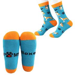 Boxersocken Geschenke Boxer Hund Geschenke 2 Paar I Love My Boxer Hund Socken Boxer Hund Mutter Besitzer Liebhaber Geschenk Boxer Hund Crew Kleid Socken, Boxersocken, 10 von BNQL