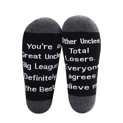 Paar Onkel Socken Lustige Onkel Geschenke von Niece Nephew Onkel Geburtstag Geschenke You Are A Great Oncle Definely The Best, Socken, 42 von BNQL