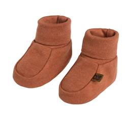 BO BABY'S ONLY - Melange Booties - Gestrickte Babyschuhe - 0-3 Monate - Schuhe für Mädchen und Jungen - GOTS-zertifiziert - 100% Biologische Baumwolle - Honey von BO BABY'S ONLY