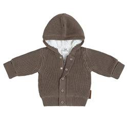 BO BABY'S ONLY - Soul Kapuzenjacke Baby - Teddyfutter - Strickjacke für Jungen and Mädchen - 100% Bio-Baumwolle - Mokka - 56 von BO BABY'S ONLY