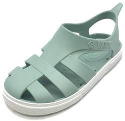 BOATILUS BIOTY MEER- UND STRANDSANDALEN FÜR KINDER GRÜN-WEISS TG.32/33 von BOATILUS smelly welly