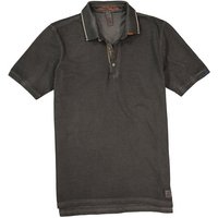 BOB Herren Polo-Shirt schwarz Baumwoll-Piqué von BOB