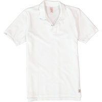 BOB Herren Polo-Shirt weiß Baumwoll-Piqué von BOB