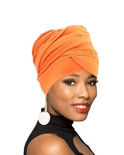 BOBIBI Turban-Kopfwickel, afrikanischer langer Schal, Turban-Schal, Boho-Stil, Kopftuch von BOBIBI