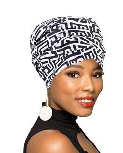 Turban-Kopftuch, afrikanischer langer Schal, Turban, Haarschal, Bohemian-Headwrap, Farbe33, Einheitsgröße von BOBIBI