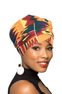Turban-Kopfwickel, afrikanischer langer Schal, Turban, Haare, Bohemian-Kopfwickel, A1-Color52, Einheitsgröße von BOBIBI