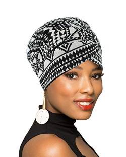 Turban-Kopfwickel, afrikanischer langer Schal, Turban-Schal, Boho-Stil, Kopftuch, A1-Farbe 04, Einheitsgröße von BOBIBI