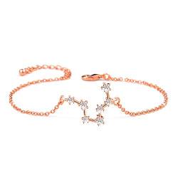 BOCHOI Fische Sternzeichen Armbänder für Damen Mädchen, Mama Tochter - Freundin Geschenk Geburtstag Armband, Roségold von BOCHOI