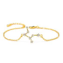 BOCHOI Jungfrau Sternzeichen Armbänder für Damen Mädchen, Mama Tochter - Freundin Geschenk Geburtstag Armband, Gold von BOCHOI